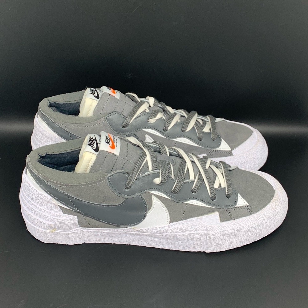 Nike Blazer Low‎ Sacai Iron Gray Running Shoes Men's Sz 13